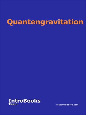 cover image of Quantengravitation